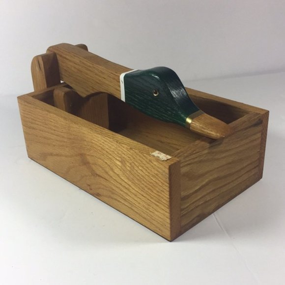 NUT QUACKERS Rare Vintage Wooden Mallard Drake Duck Nutcracker | 9.5" x 6" - Picture 1 of 16